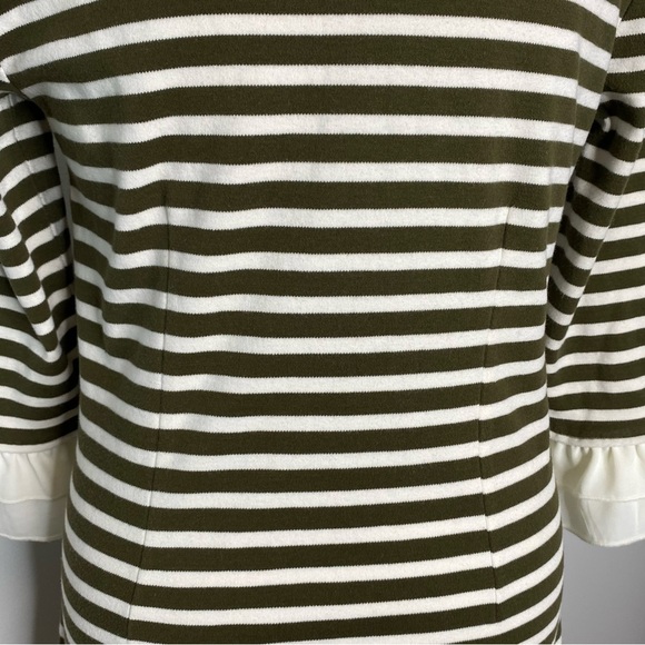 Talbots Olive Striped Dress - Picture 5 of 9
